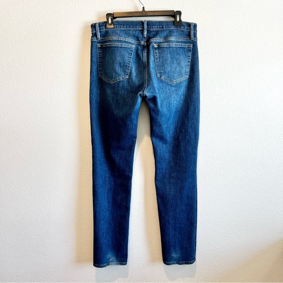 FRAME L’Homme Slim Jeans Men’s 34x31.5 Stretch Cotton Blend Dark Wash Denim - Picture 8 of 11